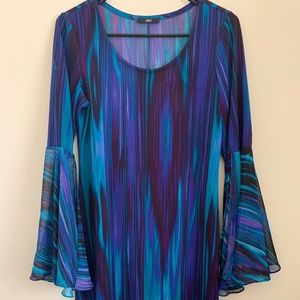 Vibrant Bell Sleeve Dress